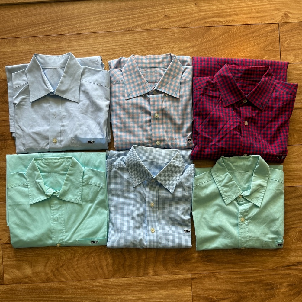 10 for $100 Vineyard Vines Men's Casual Button Down Shirts - Assorted Colors - Picture 2 of 6